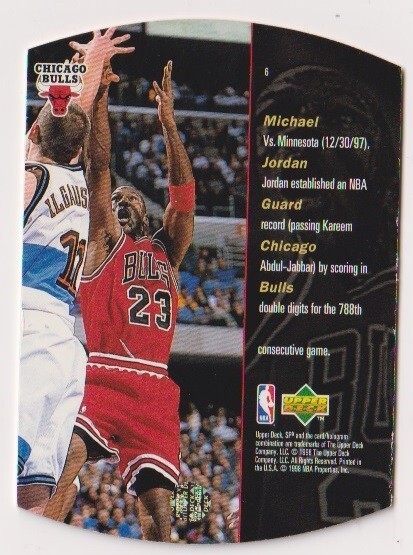 1997-98 SPX Michael Jordan card #6_画像2