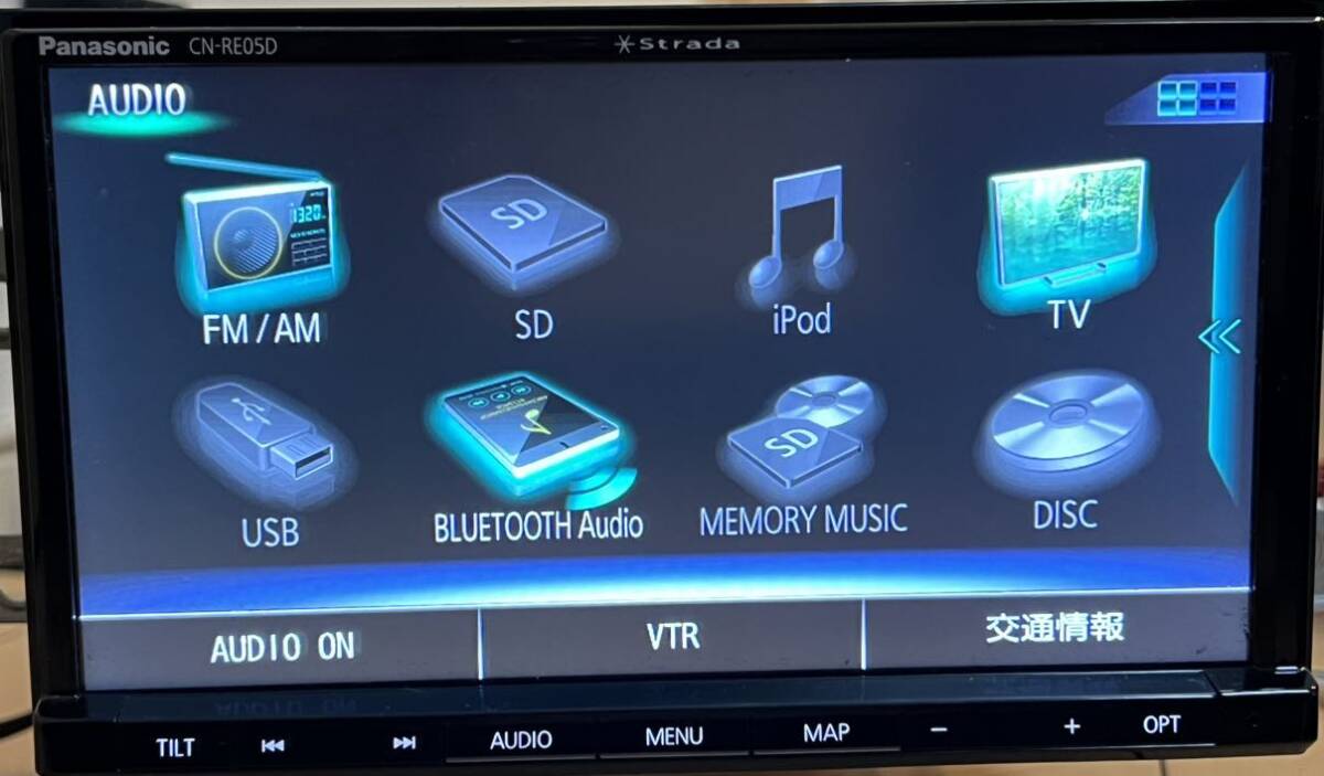 発送無料　パナソニック　ストラーダ　メモリーナビ　CN-RE05D　地デジ フルセグ　Bluetooth　DVD再生　地図データ　2018年版_画像7