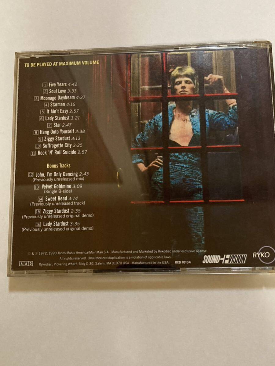 David BOWIE Ziggy Stardust デヴィッド ボウイ ジギースターダスト 輸入盤CDの画像2