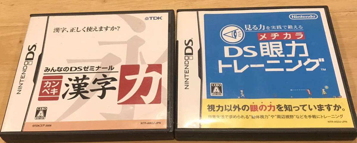 【動作確認済】　見る力を実践で鍛える DS眼力トレーニング　カンペキ漢字力 みんなのDSゼミナール　任天堂 ニンテンドー　Nintendo