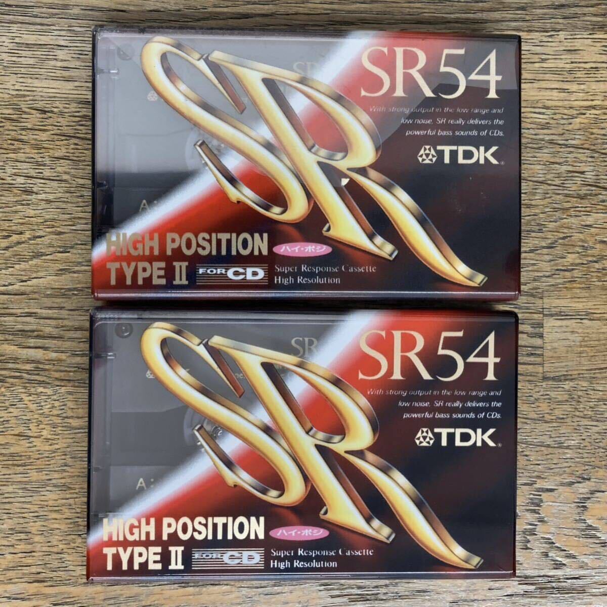 未使用 TDK SR54 2本/54分 ハイポジション カセットテープ HIGH POSITION TYPEⅡ SR-54Rの画像1