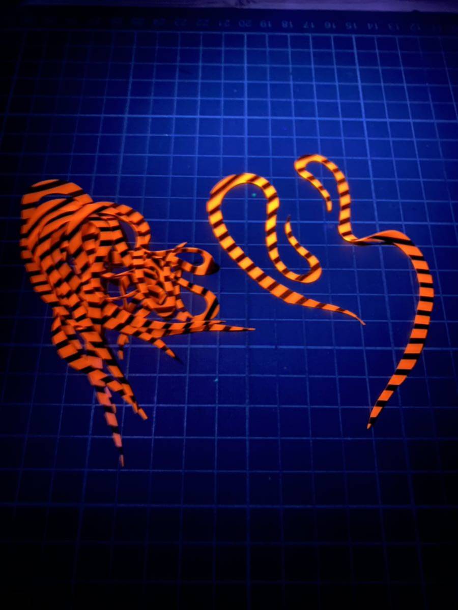 タイラバ ネクタイ ショートタイプ 10本 オレンジゼブラ カーリー 真鯛 甘鯛 青物 ヒラメ 強波動 フグ対策 実績ありの画像2