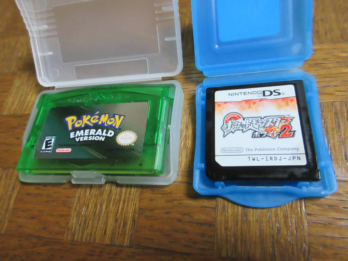 中古 DS ソフト ポケットモンスター ホワイト2 と 海外版 GBA ポケモン エメラルド バージョン ／ 即決 ケース おまけ 英語版 ホワイト ２の画像1