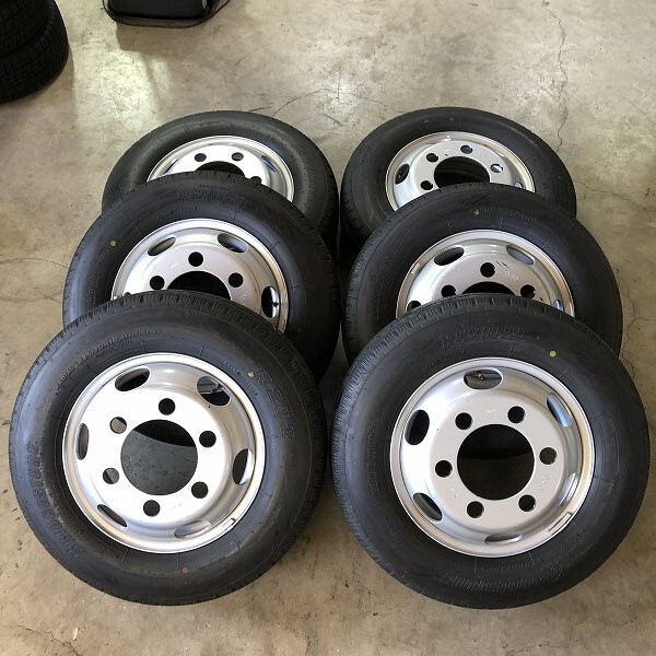 法人宛限定(4I088-2)TOPY 16x6K 6穴 222.25 + BRIDGESTONE ECOPIA R202 225/70R16 117/115L LT 2019年 夏タイヤ 送料無料_画像1