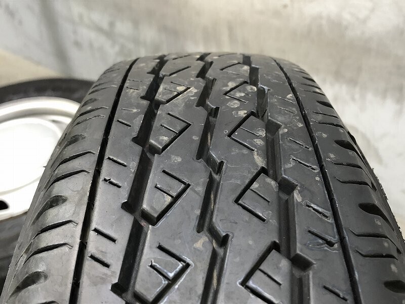 ★保管袋付★(WS5H005)鉄 13x5.00B 4穴 100 + BRIDGESTONE V600 165R13LT 6PR 2020年 夏タイヤ 送料無料_画像6