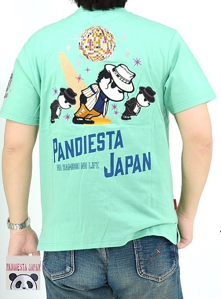 KING OF PDJ半袖Tシャツ◆PANDIESTA JAPAN ミントMサイズ 554853 パンディエスタジャパン パンダ 刺繍 マイケルジャクソン_画像1