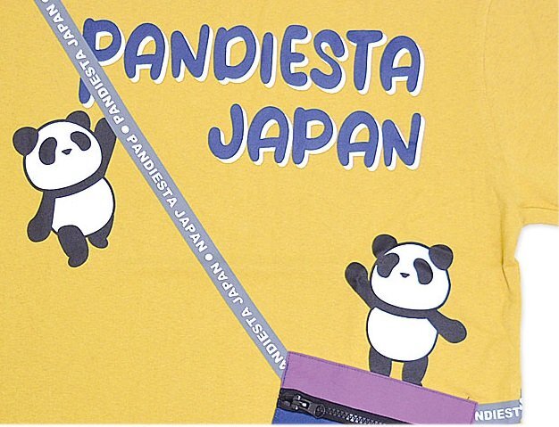 サコッシュ付き半袖Tシャツ◆PANDIESTA JAPAN マスタードXXLサイズ 554355 パンディエスタジャパン パンダ ユニセックス_画像4