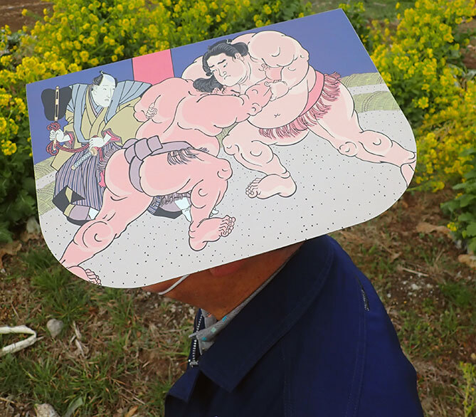 日本の名画をのせた紙製日傘　Japanese Sunshade_画像4