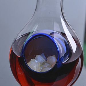 LDL767# ワイン デカンタ 450mm ガラス 容器 水差し グラス デキャンタ カクテル ブランデー ウイスキー シャンパン_画像2