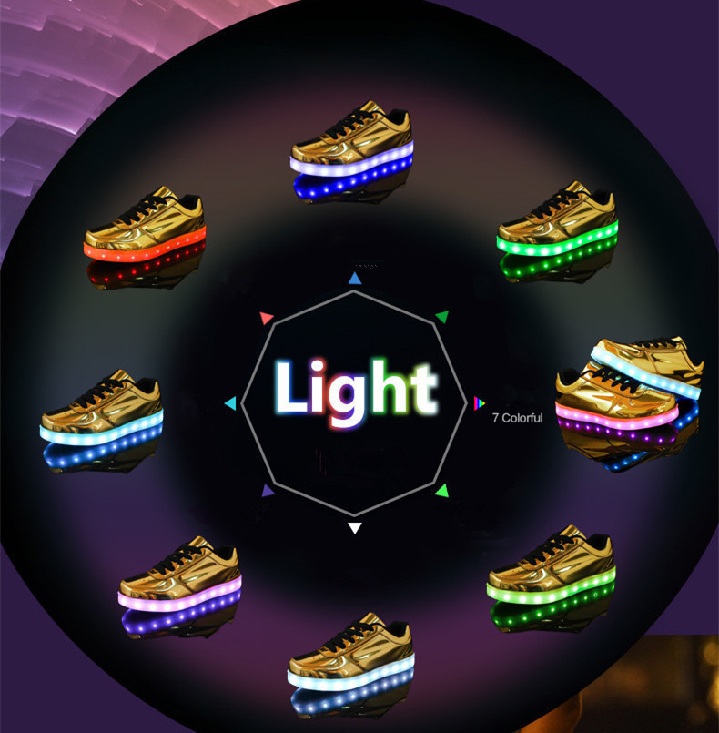 CSN212#LED光る靴 カラーライト メンズ レデイース USB充電可能 ファッション スニーカー ダンスシューズ カップル_画像2