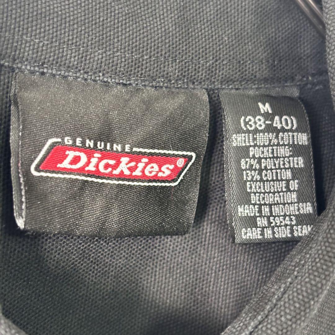 USA古着 Dickies ワークシャツ ダック 長袖 ブラック M 293