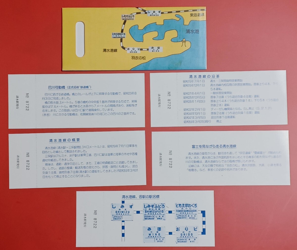 【さようなら・清水港線 おわかれ乗車券・入場券】昭和59年３月●静岡鉄道管理局●入鋏なし未使用品_画像2