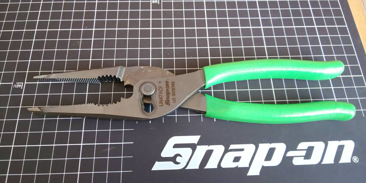 * Snap-on длинный нос slip joint плоскогубцы LN47ACF*Snap-on зеленый рукоятка 