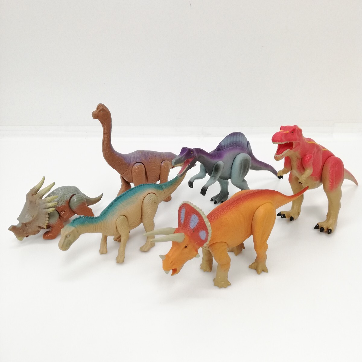 9 古代王者 恐竜キング 恐竜王列伝 トリケラトプス ティラノサウルス スピノサウルス マクドナルド ハッピーセット まとめ 玩具 ジャンク_画像1