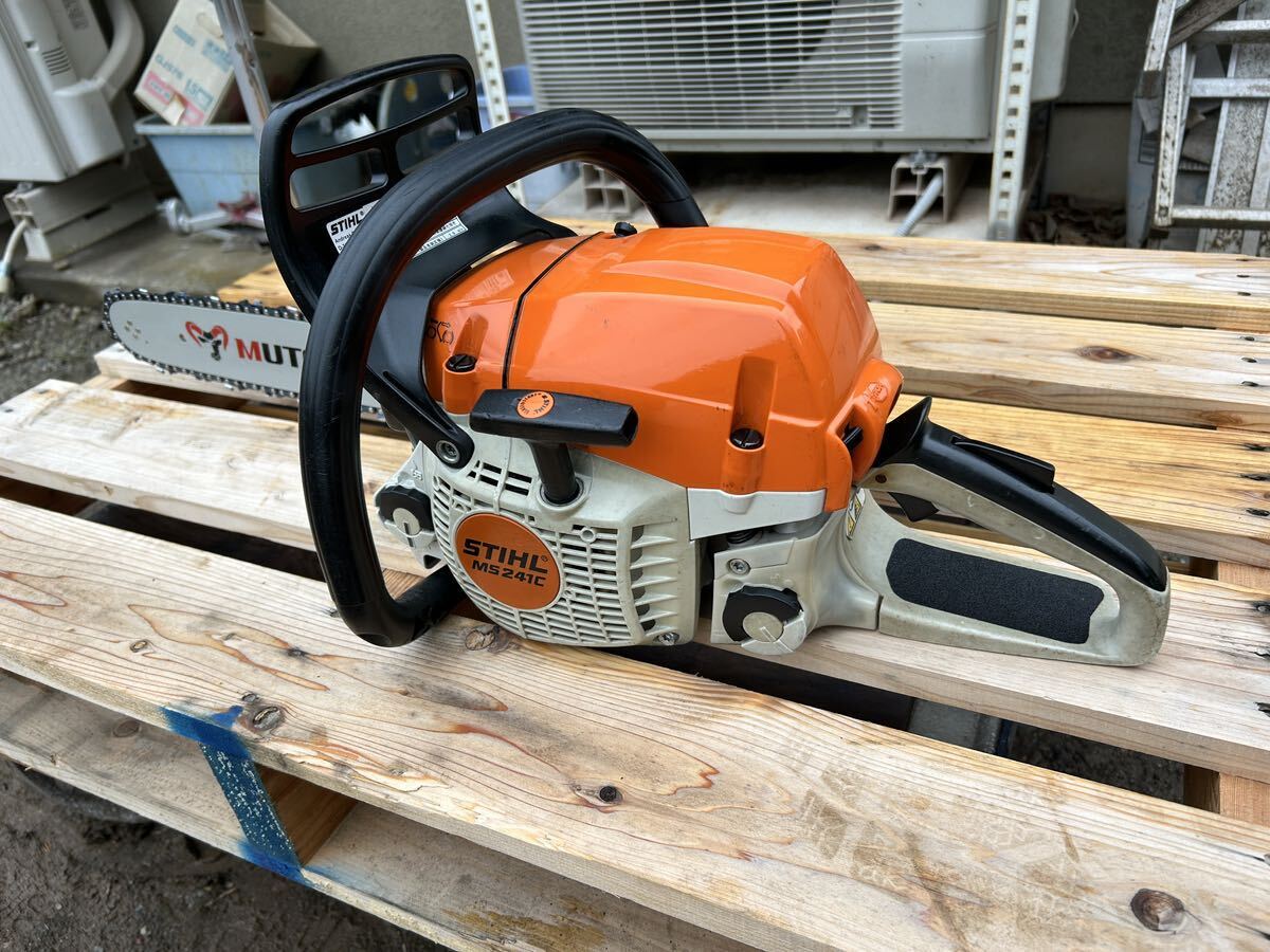 STIHL/STIHL MS241 C-M/デコンプ付き/ガイドバー、ソーチェーン、スパークプラグ、その他交換済み/抜群の切れ味/プロ機/スチール_画像7