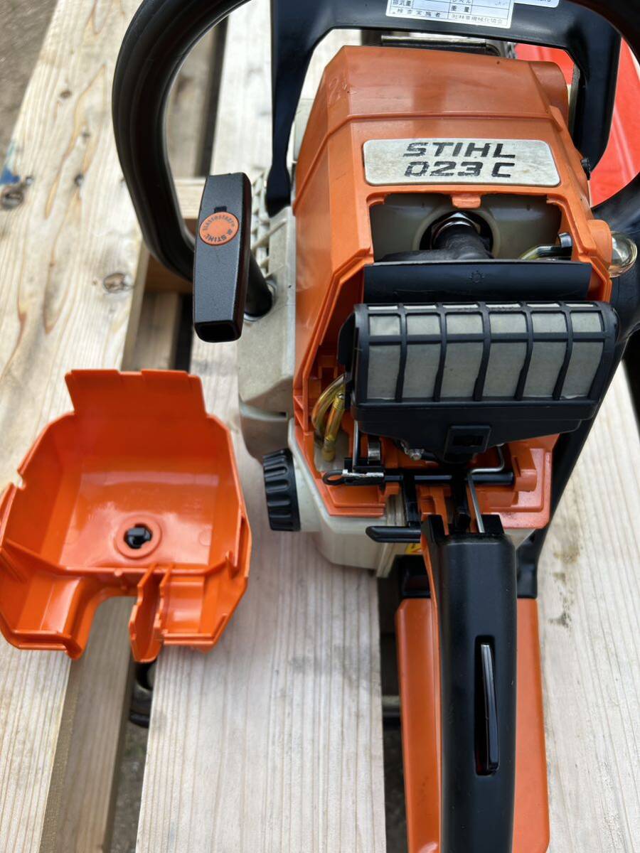 エンジンチェーンソー/STIHL023/デコンプ付き/プライマリーポンプ、その他交換済み/スチール_画像10