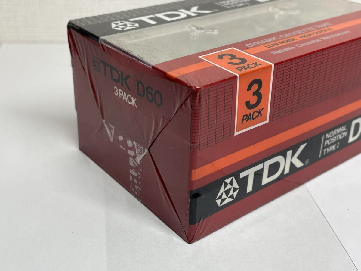 No.3 未開封 TDK カセットテープ NORMAL POSITION TYPE I D60 Bias Normal EQ 120 μs ノーマルポジション 3個_画像3