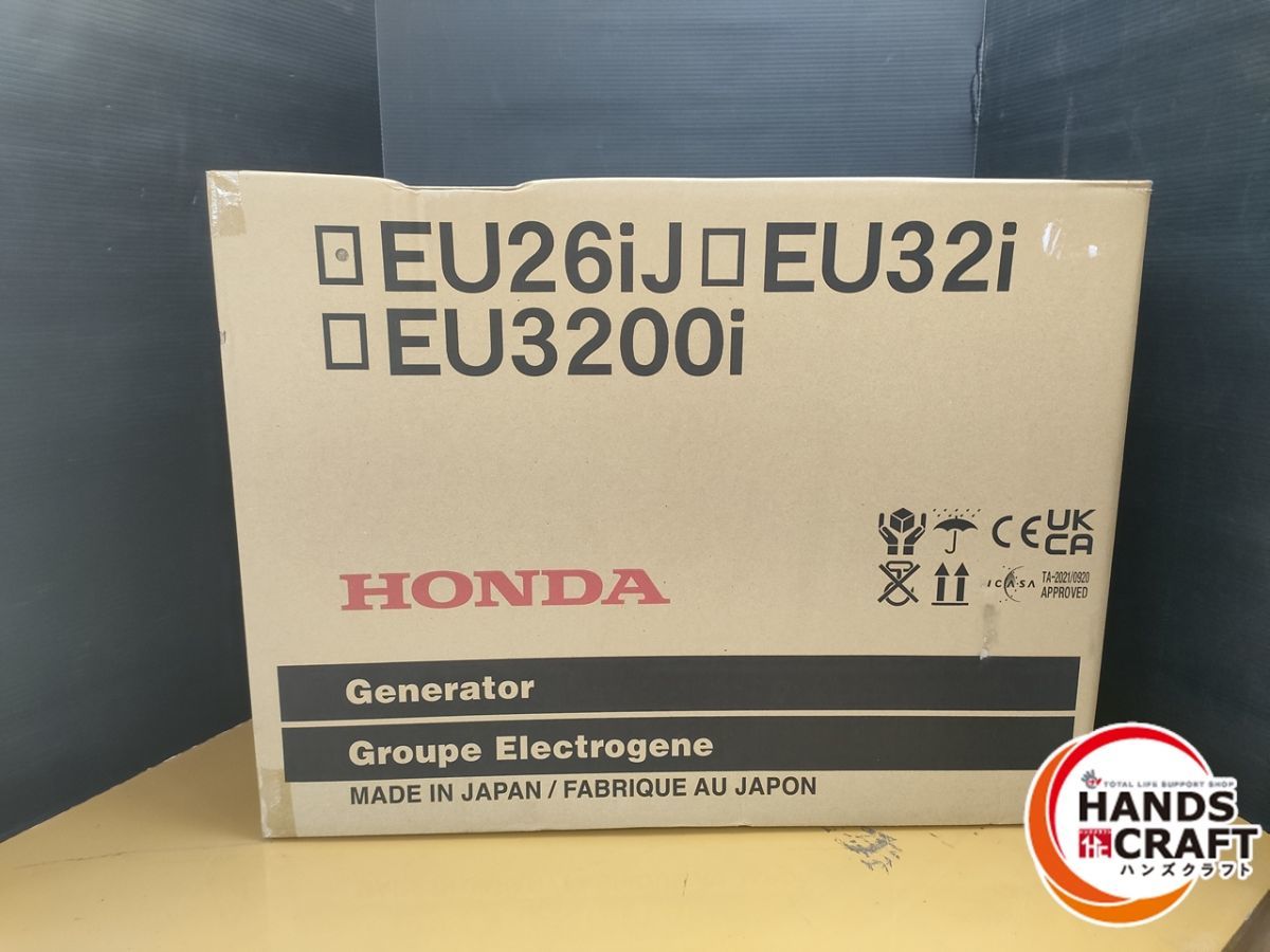 ▽【未使用品】ホンダ EU26iJ 正弦波 インバーター搭載 発電機 2.6kVA タンク容量4.6L ガソリン燃料 ホンダ HONDA 伝票直張り発送_画像1