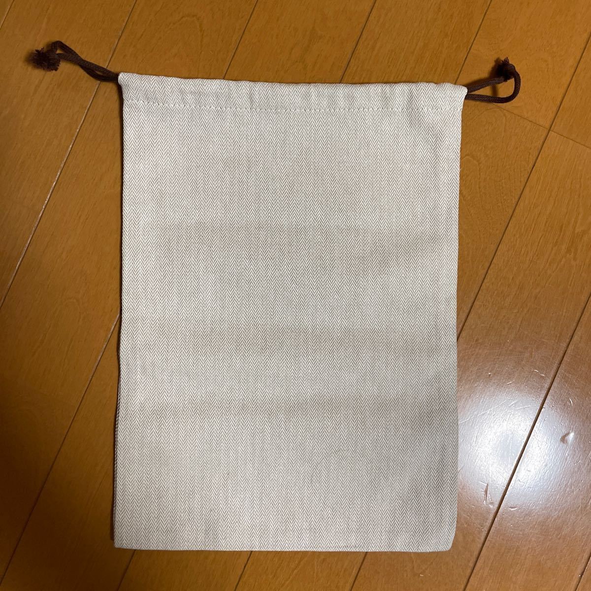 エルメス HERMES 巾着 セット 保存袋 ヘリンボーン 袋 布袋 32cm×24cm / 34cm×17cmの画像5