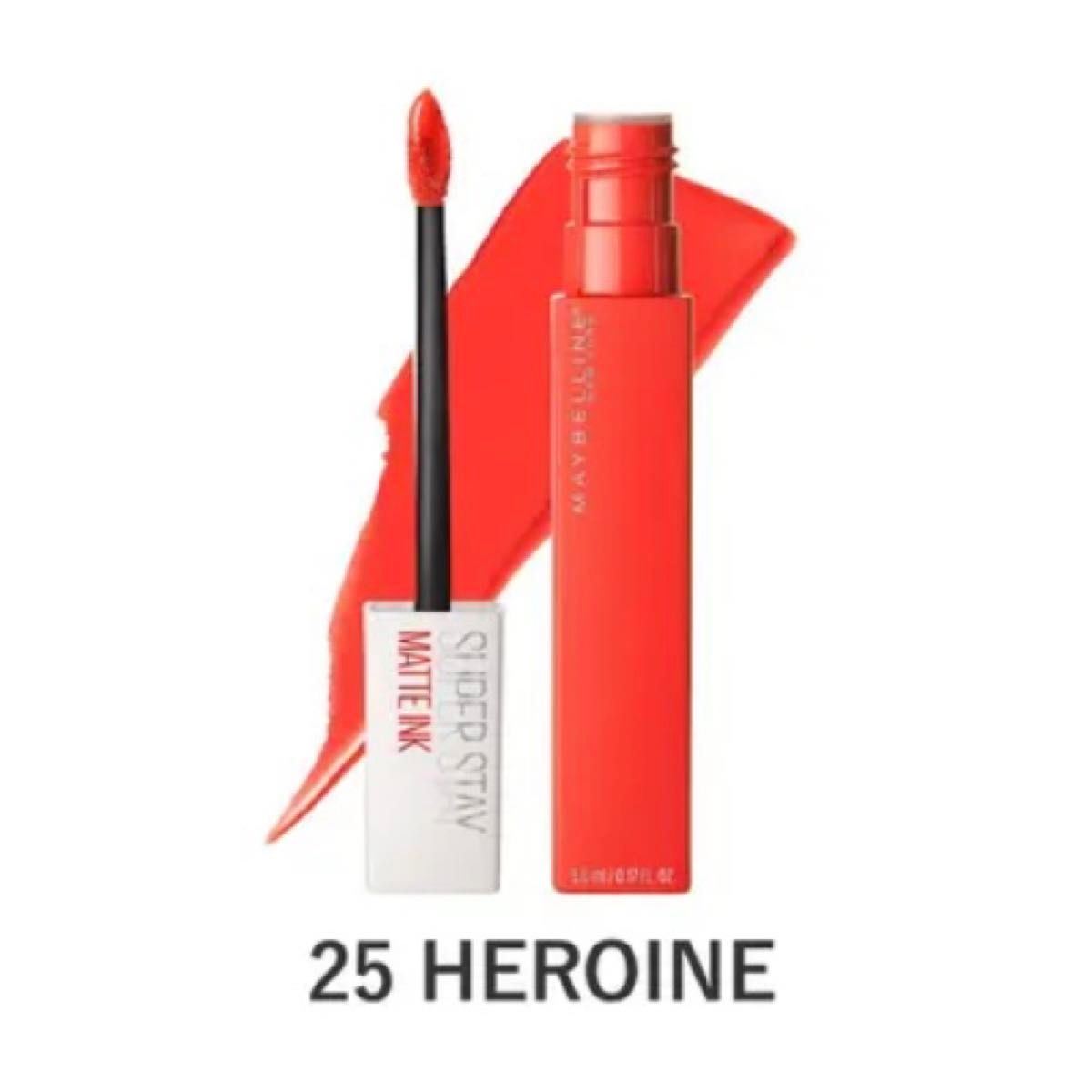 MAYBELLINE リップ　口紅　赤　レッド　オレンジピンク　