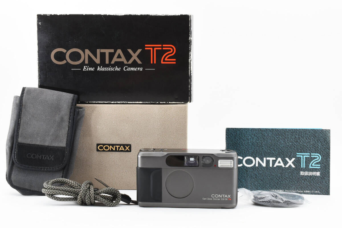 ◆元箱・付属品充実◆ Contax T2 チタンブラック コンタックス Carl Zeiss Sonnar 2.8/38 T* フィルムカメラ #2087_画像1