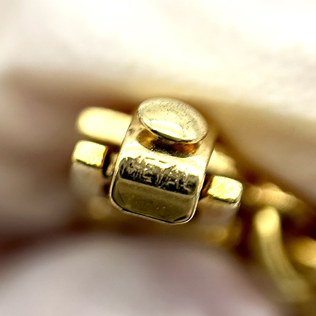 HY1417■Christian Dior クリスチャン ディオール ラインストーン 喜平 ネックレス ゴールド カラー ブランド アクセサリー チェーンの画像9
