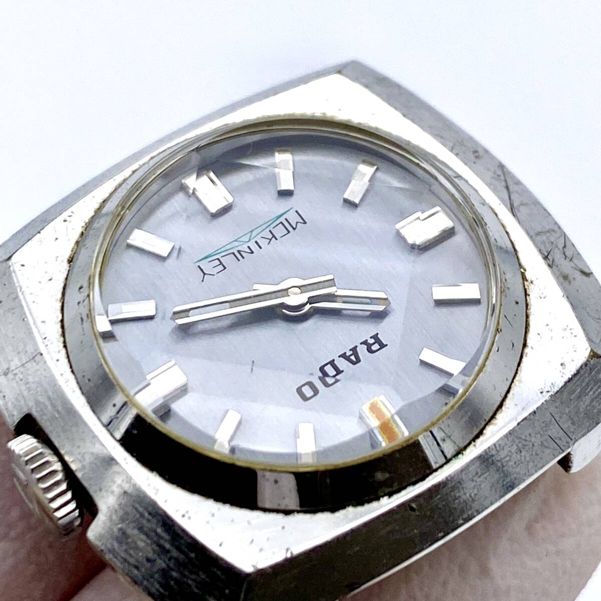 TY1034■【ジャンク】RADO ラドー MCKINLEY マッキンリー 腕時計 本体のみ 手巻き レディース アナログ シルバー文字盤 2針の画像8