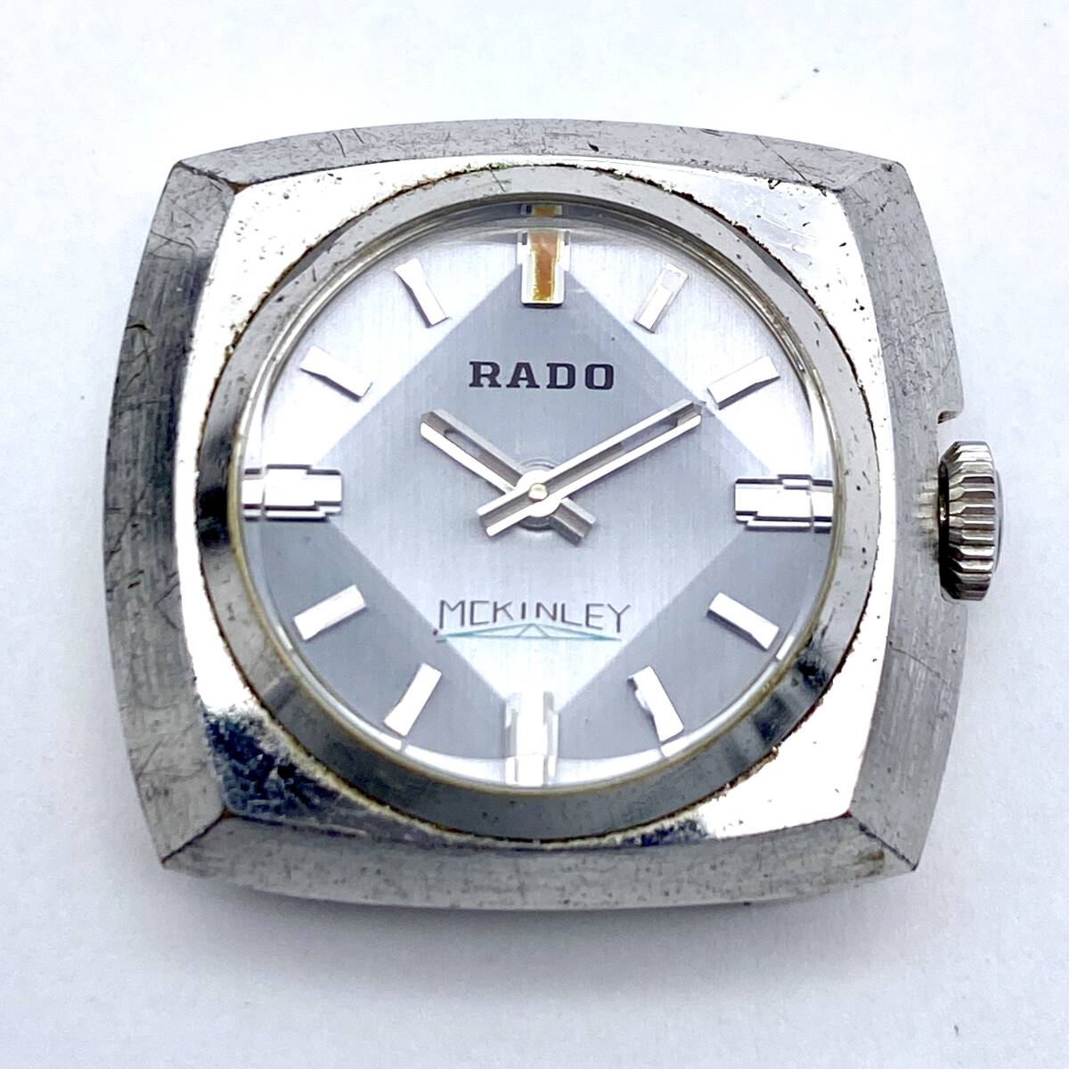 TY1034■【ジャンク】RADO ラドー MCKINLEY マッキンリー 腕時計 本体のみ 手巻き レディース アナログ シルバー文字盤 2針の画像2