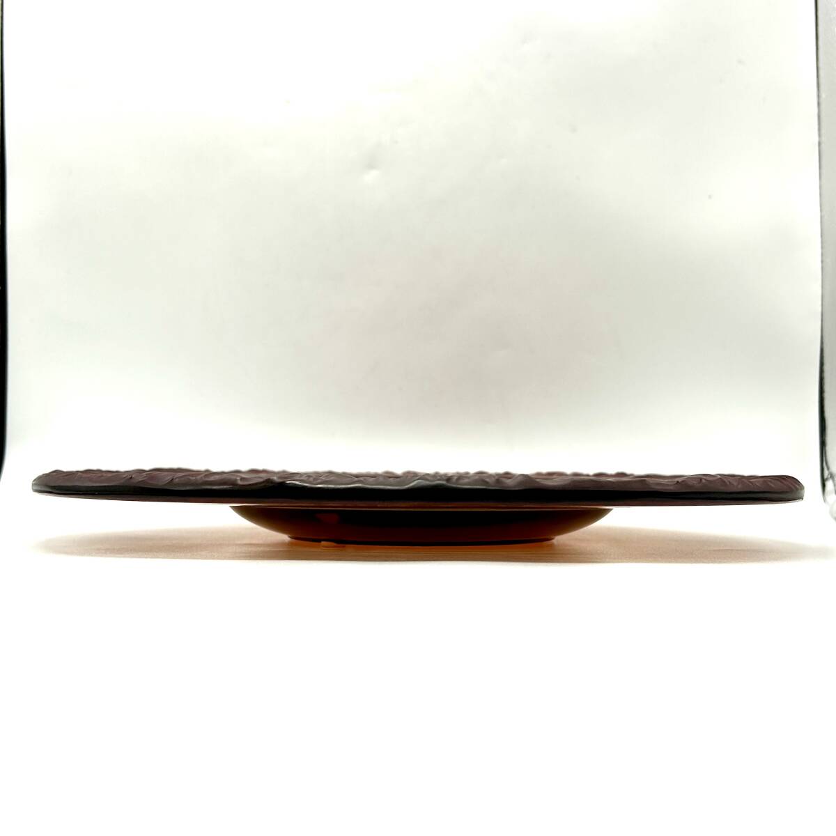 TS022■Rene Lalique ルネ ラリック ガラス製 プレート ガラスプレート 食器 皿 大皿 サイン 刻印あり ブランド 中古の画像10