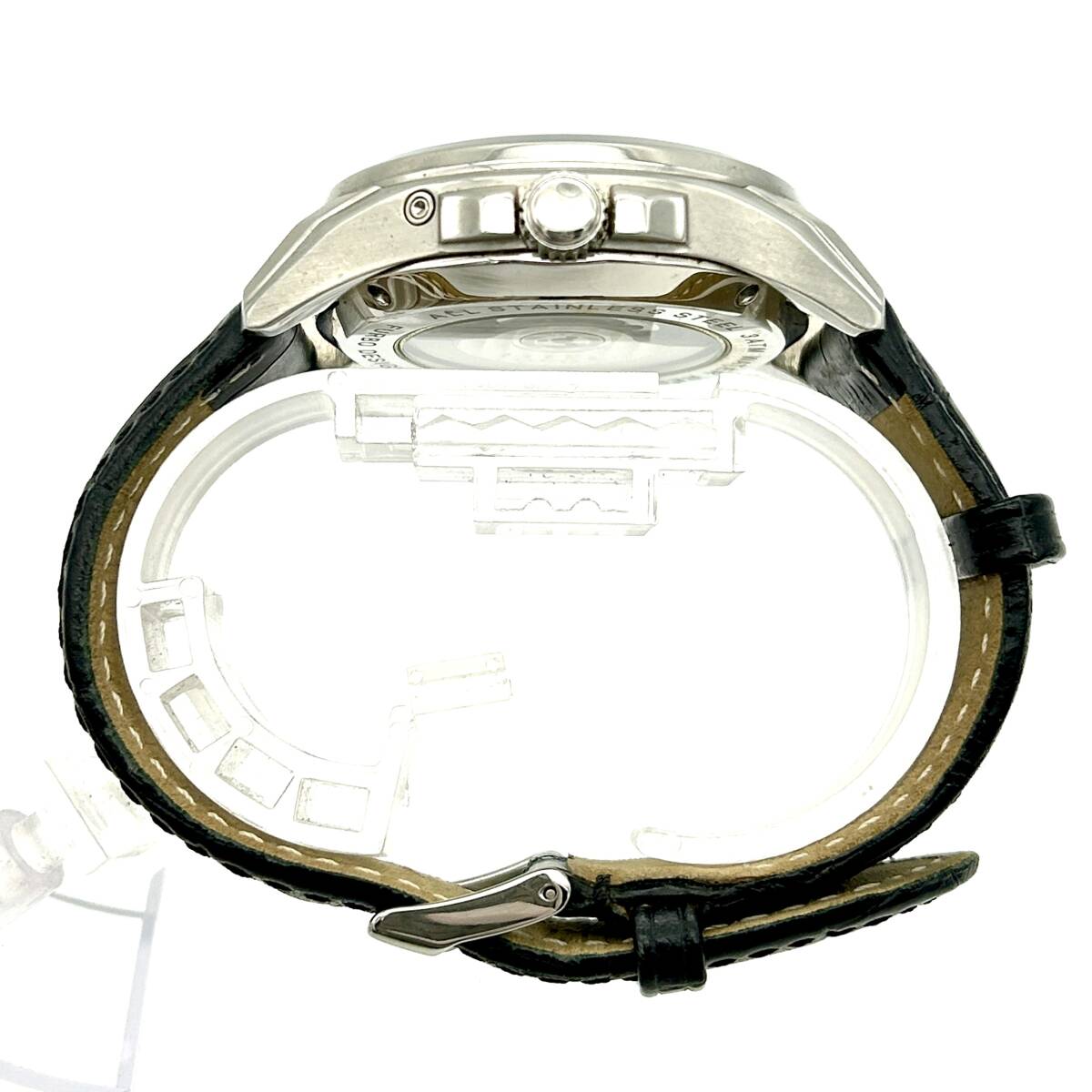 HY1405■【稼働】Furbo design フルボデザイン 時計 腕時計 自動巻き オートマ F9002 ３針 裏スケルトン メンズ ブランドの画像6