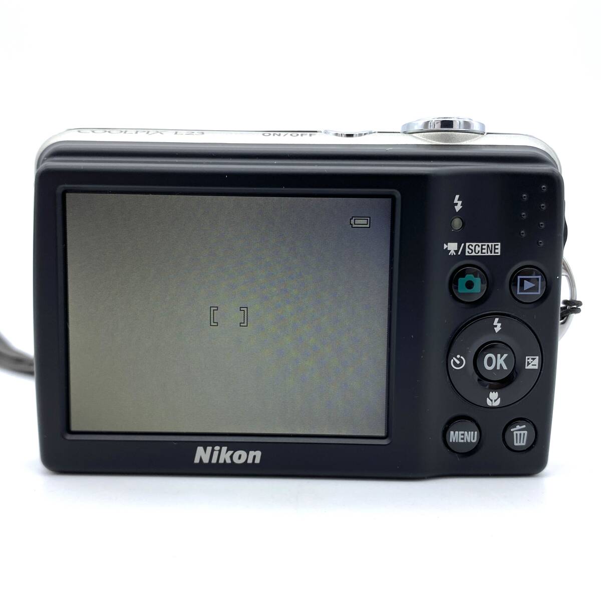 HY1436■【シャッター・フラッシュ確認OK】NIKON ニコン COOLPIX L23 クールピクス デジタルカメラ SDカード ポーチ付き 単三電池_画像4