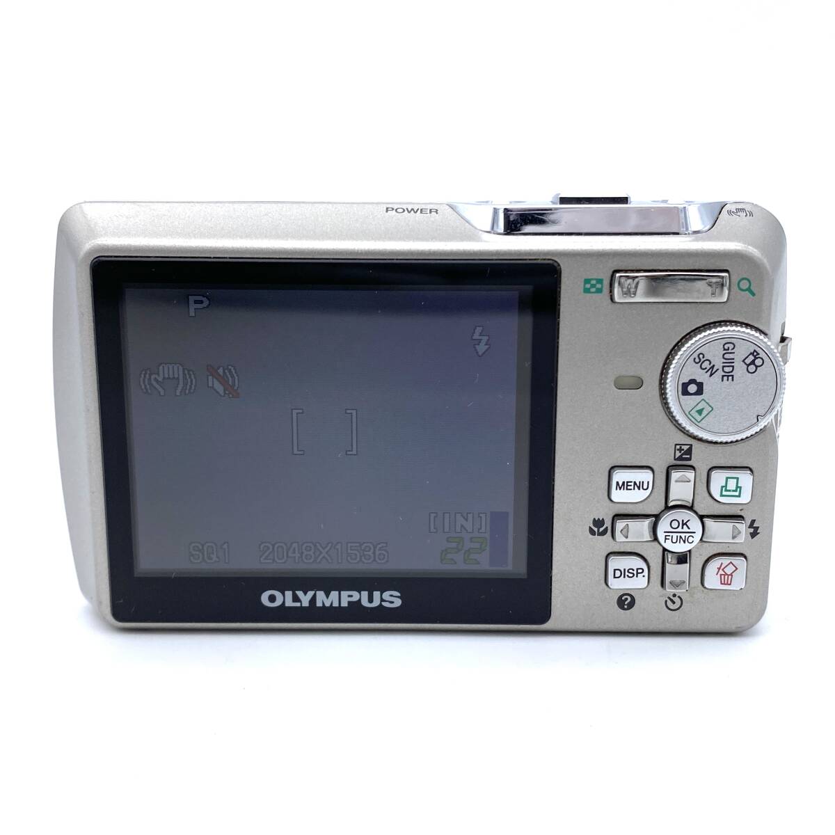 AY0895■【シャッター・フラッシュ確認OK】OLYMPUS オリンパス μ750 ミュー750 デジタルカメラ 箱 付属品あり シルバー ※充電コードなしの画像4