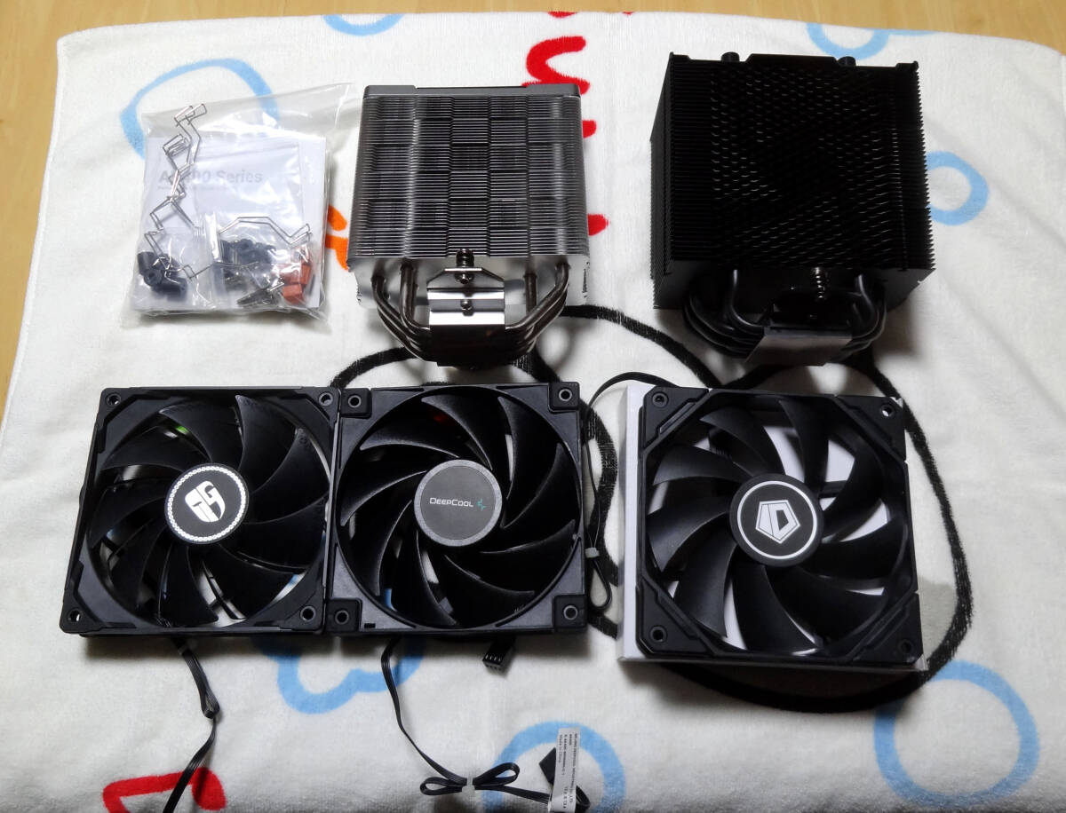 中古品★ID-COOLING/SE-226-XT-BLACK★DEEPCOOL/AK400/デュアル用12㎝ファン付き_画像1