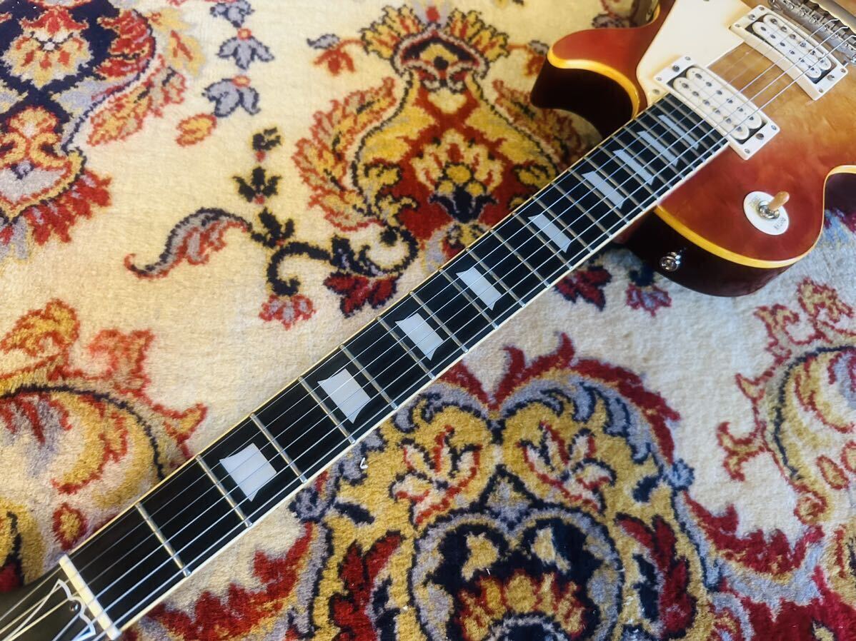 上位機種 希少 1978年製 Heerby Les Paul Standard LS900 LS1200 春日楽器 Dimarzio PAF 角足 無垢板 バーズアイ Gibson Tokai Burny 4.6kgの画像6