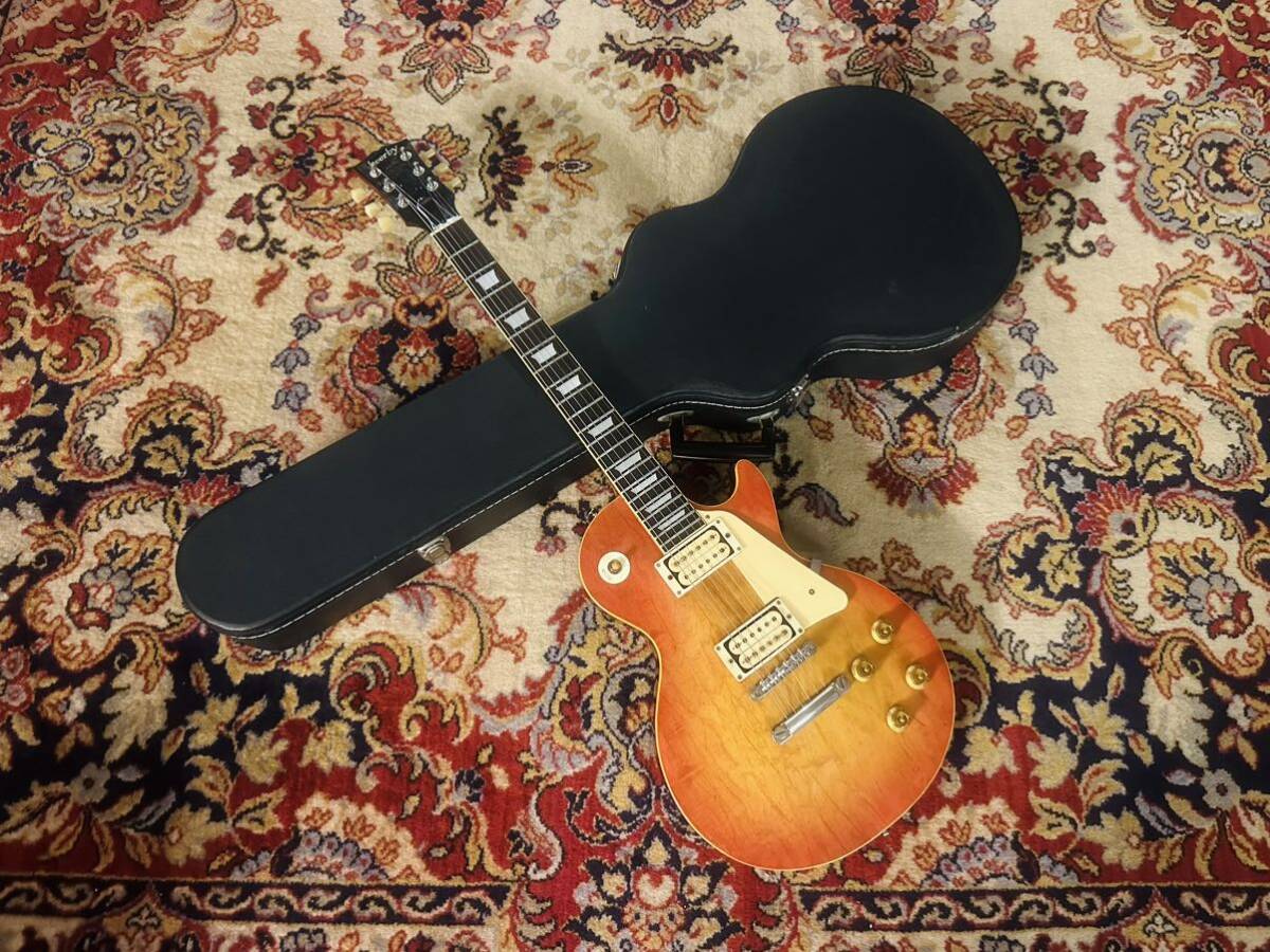 上位機種 希少 1978年製 Heerby Les Paul Standard LS900 LS1200 春日楽器 Dimarzio PAF 角足 無垢板 バーズアイ Gibson Tokai Burny 4.6kg_画像1