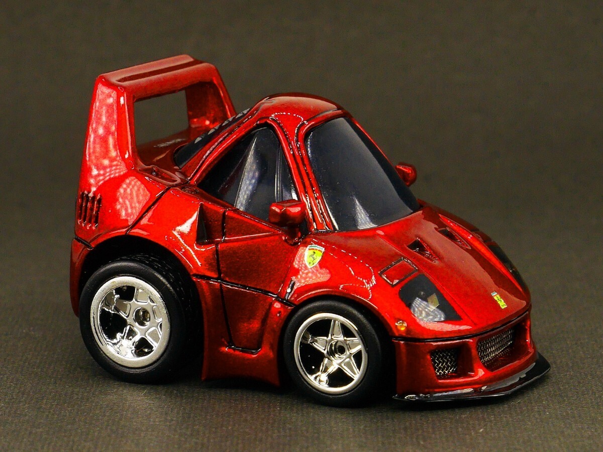 ★ワンオフ・純正カスタム! ●フェラーリ F40 走行可 ★mini1000Q自作チョロQカスタム完成品の画像4