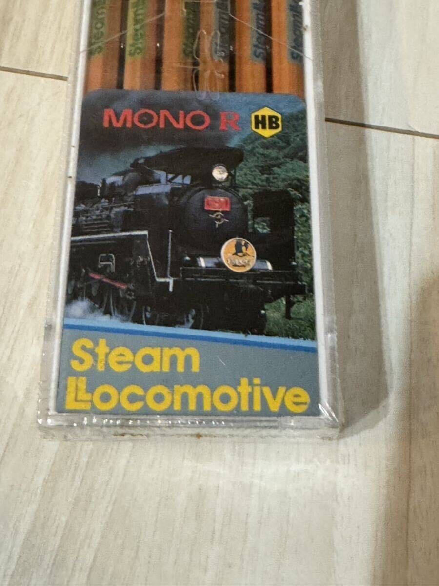 * Showa Retro unopened goods *Tombow dragonfly pencil * pencil MONO R| mono R HB 1 dozen plastic case MONO-R*Steam Locomotive C571* locomotive *