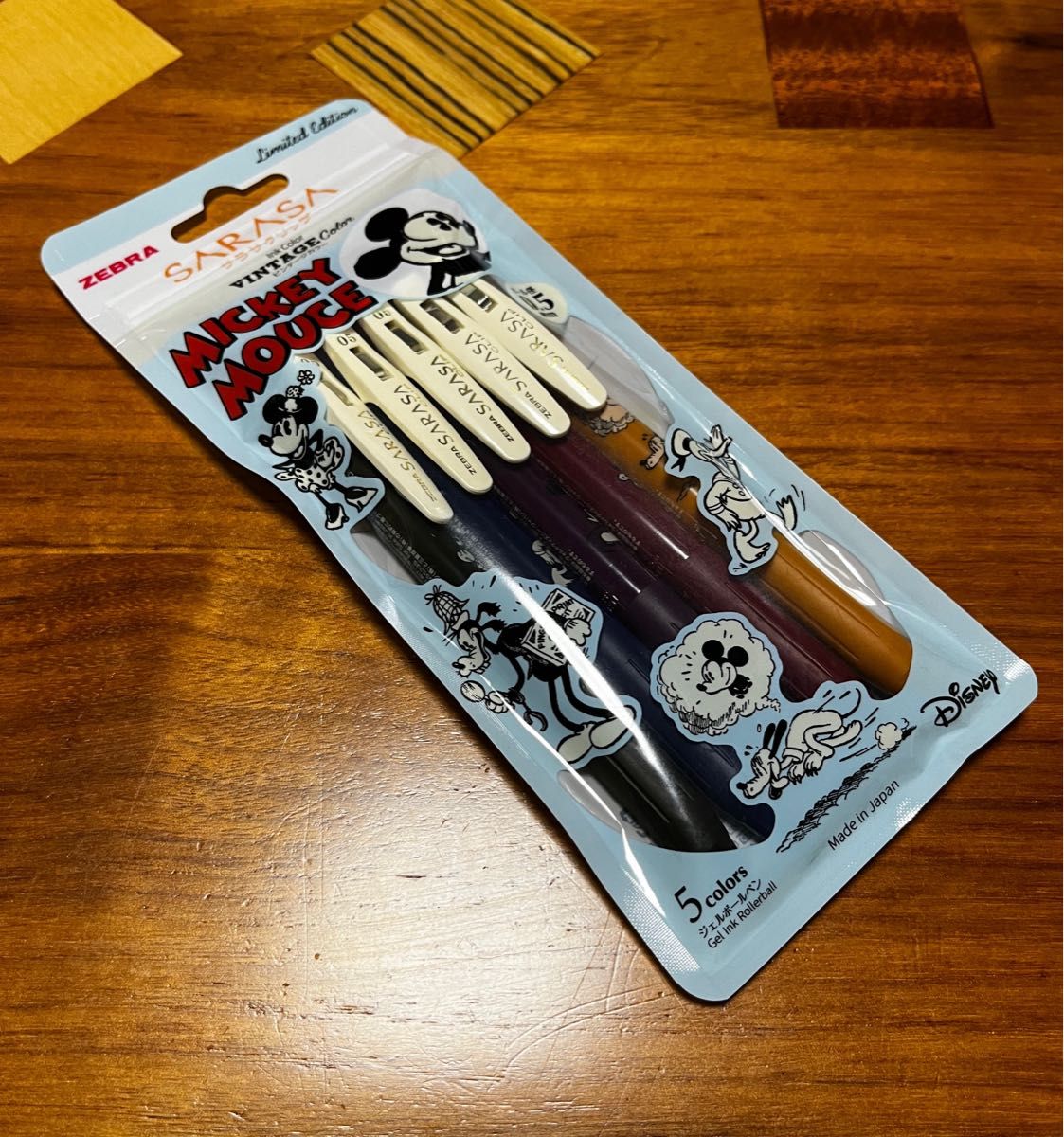 【新品　未使用】ZEBRA ゼブラ SARASA サラサクリップ  ミッキーマウス  ディズニー ビンテージカラー　5カラー