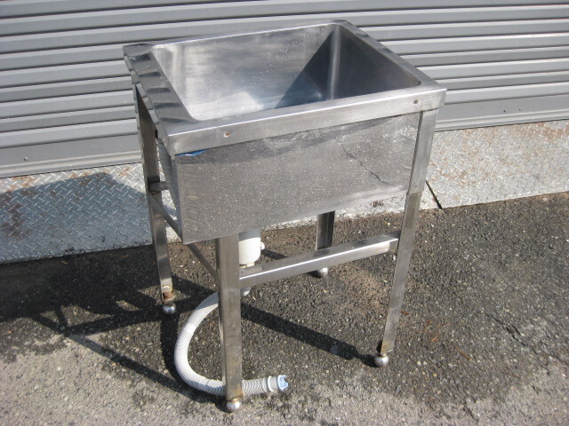 大阪18WA2068 業務用 ステンレス 1槽シンク ヨコ55 オク45 H82cm 厨房 流し台 引取可能