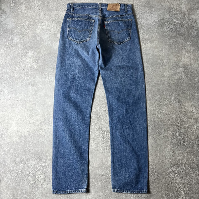 90s USA製 Levis 501 デニム パンツ 33 34 / 90年代 アメリカ製 オールド リーバイス ジーンズ ジーパン ストレート 脇割り_画像9