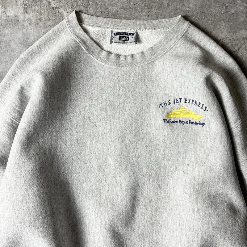 90s USA製 Lee 両面 企業 ロゴ 刺繍 RWタイプ スウェット トレーナー XL / 90年代 アメリカ製 オールド リバース_画像2