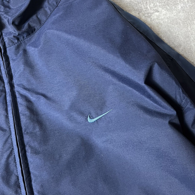 00s NIKE メッシュ ライナー付き フルジップ ナイロン ジャケット XL / Y2K 00年代 オールド ナイキ スウォッシュ ワンポイント_画像6