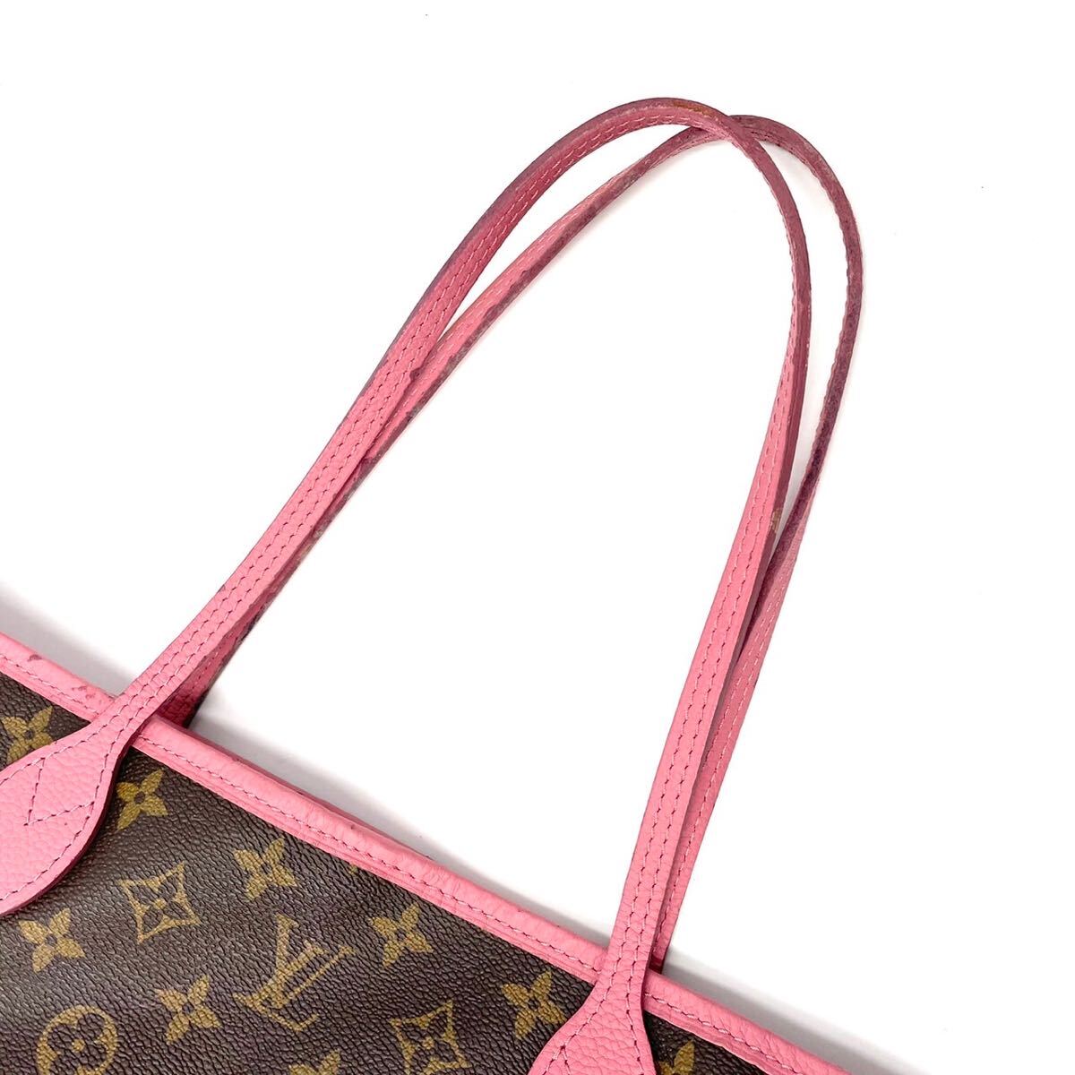 LOUIS VUITTON ルイヴィトン ネヴァーフルGM イカットフラワー トートバッグ モノグラム ピンク_画像5