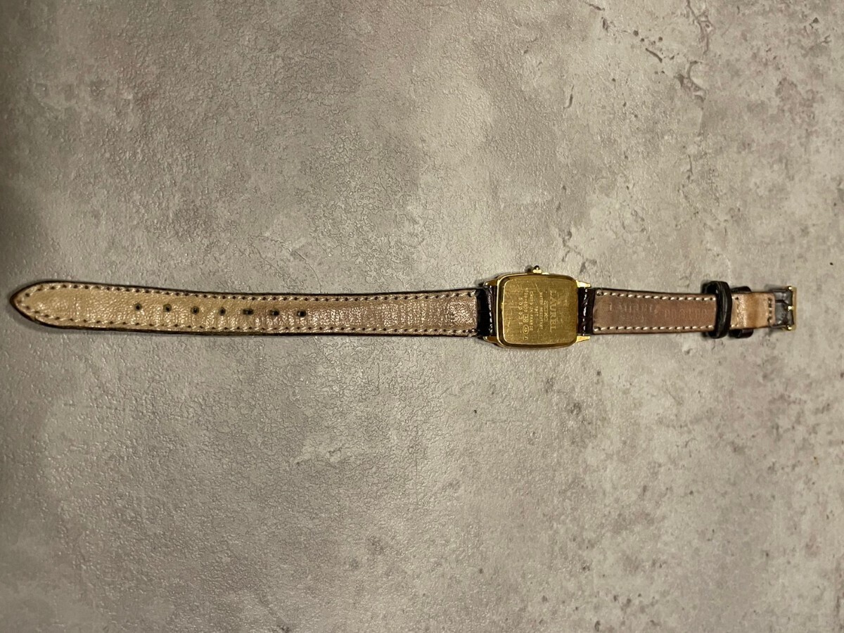SEIKO セイコー LAURAL ローレル　腕時計 クォーツ レザーベルト 1F20-6D10 18KT 刻印ありメンズ　レディース_画像6