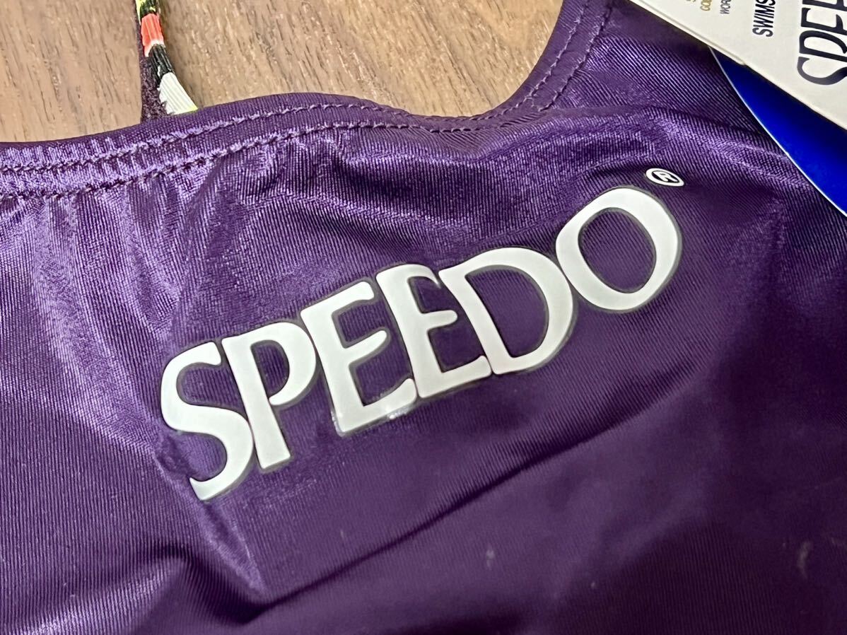 超美品 SPEEDO 競泳水着 女子 紫 AQUASPEC アクアスペックの画像2