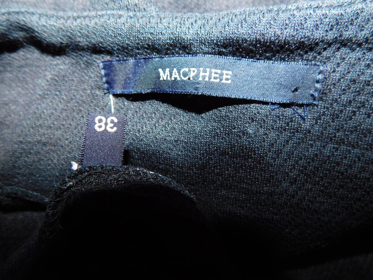 tomorrowland MACPHEE トップス ワンピース マカフィー 日本製 黒 麻綿 トゥモローランドの画像3