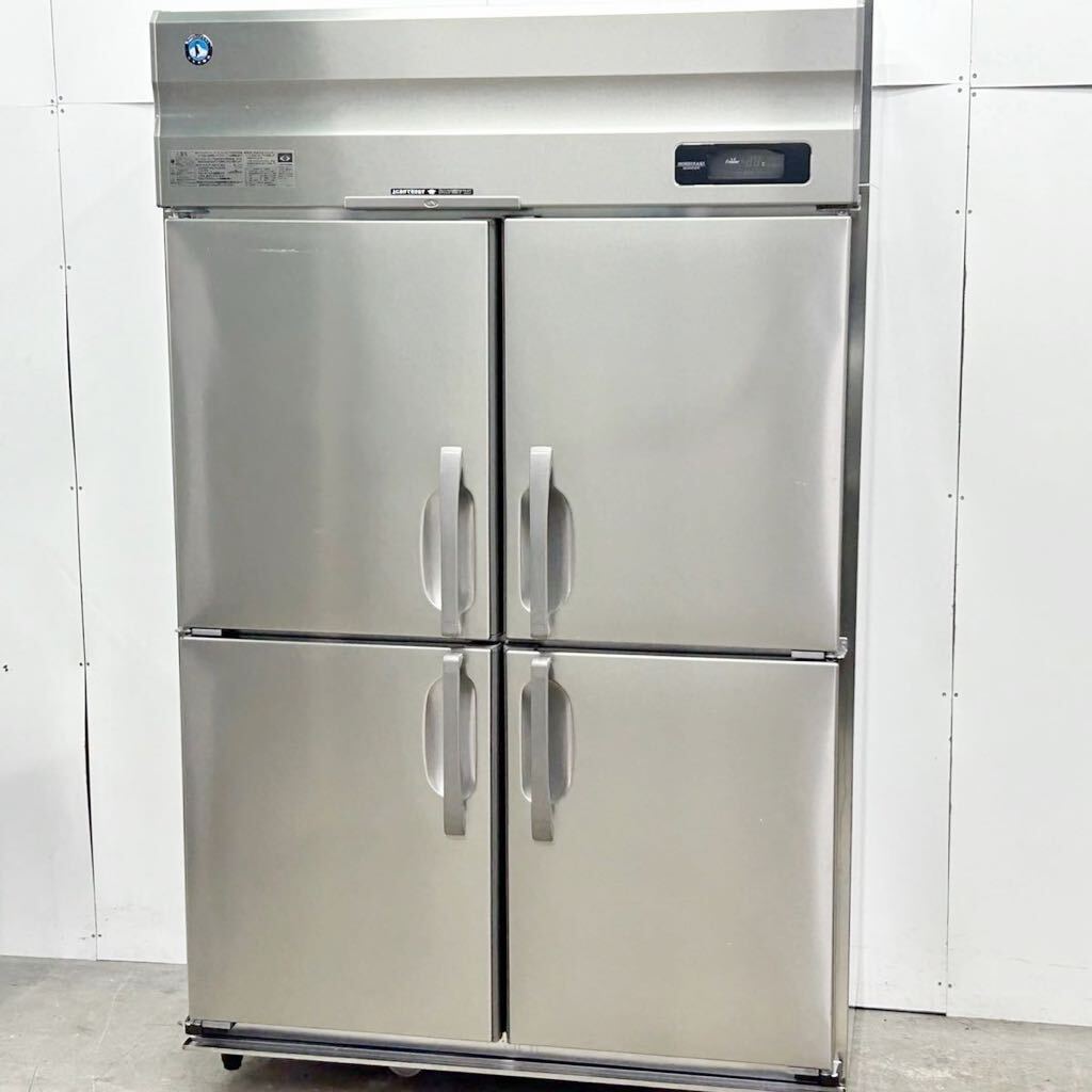 2021年製 ホシザキ 縦型冷凍庫 HF-120AT3-ML W1200×D650×H1910 業務用冷凍庫 オール冷凍 三相200V センターピラーレス 4枚扉 中古 厨房