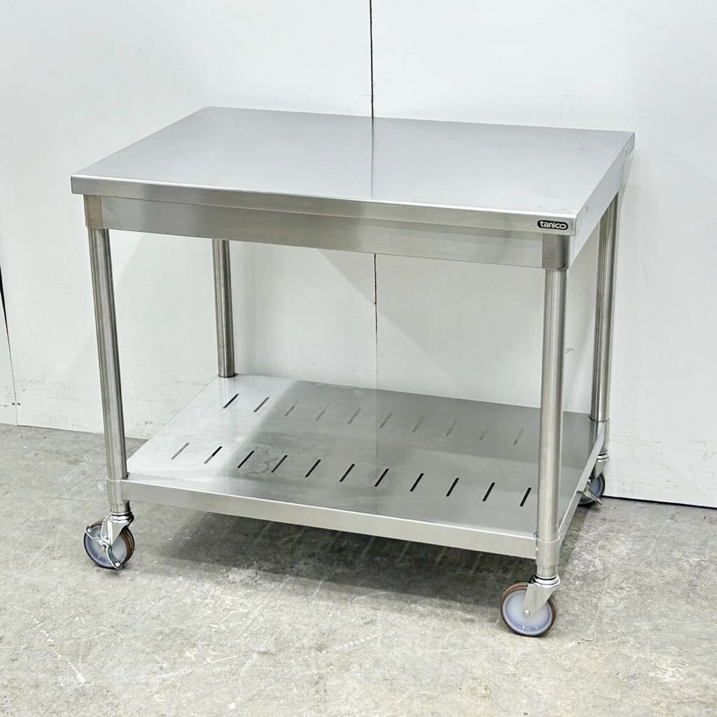 タニコー ステンレス作業台 キャスター付 W900×D600×H800 調理台 タニコー ステンレス作業台 キャスター付 W900×D600×H800 調理台