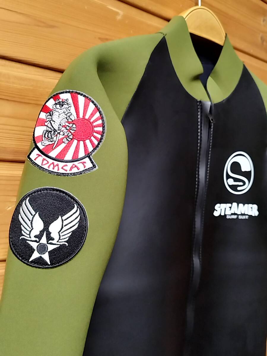 STEAMER SURF SUIT ロングタッパーXL オリーブ袖 STEAMER SURF SUIT ロングタッパーXL オリーブ袖