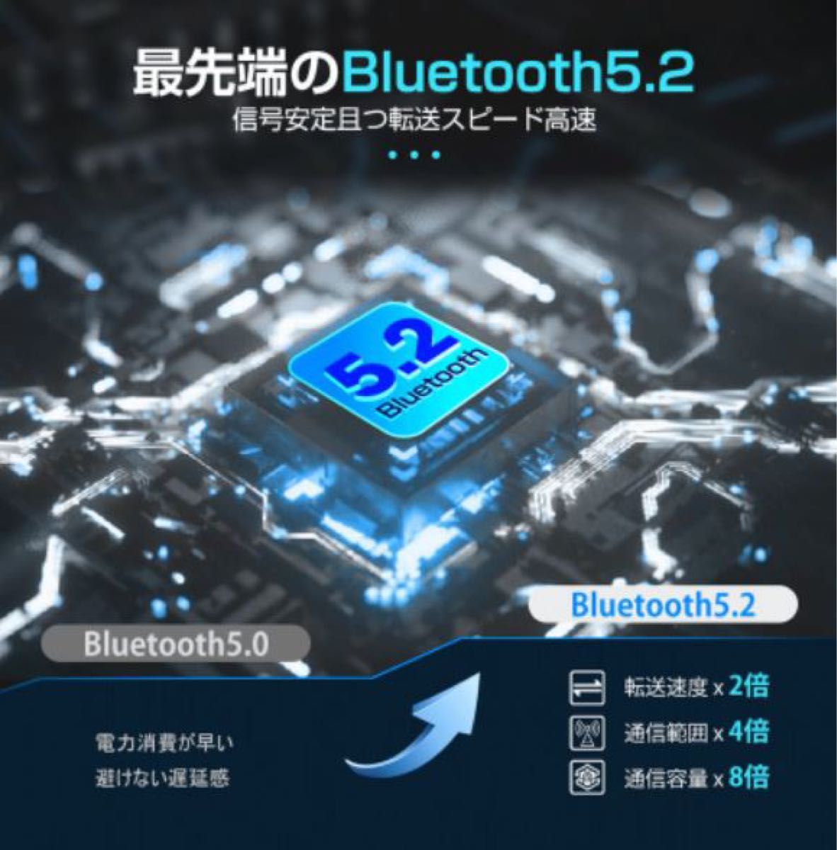 ワイヤレスイヤホン Bluetooth 5.2 耳掛け型 ハンズフリー 高音質 片耳 iPhone Android 大容量